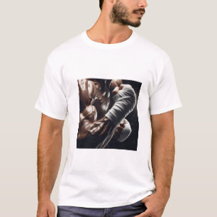 T-shirt Mains bandées de bodybuilder boxant hyper-réaliste