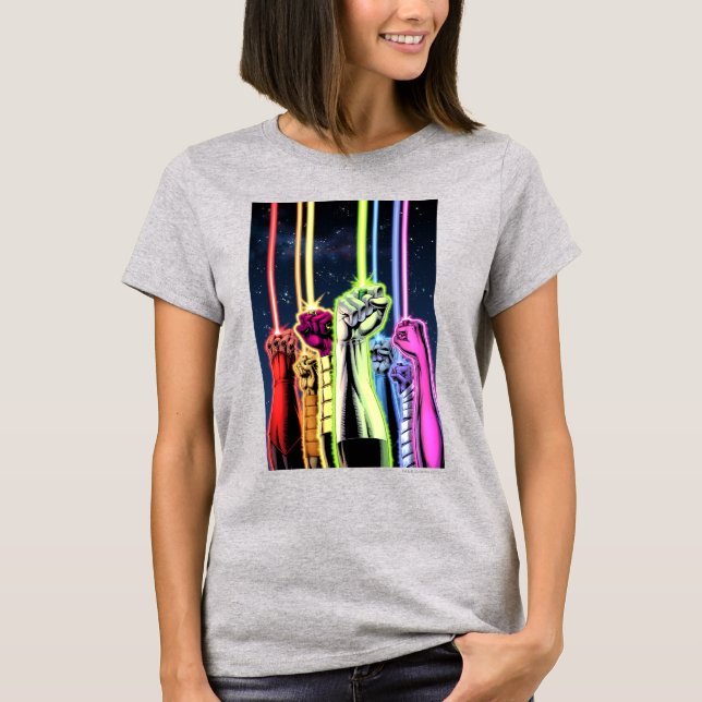 T-shirt Mains dans l'air avec anneaux -Couleur (Devant)