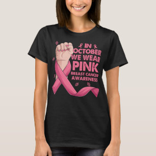 T-shirt Mains De Boxe En Octobre Nous Portons Le Cancer Du