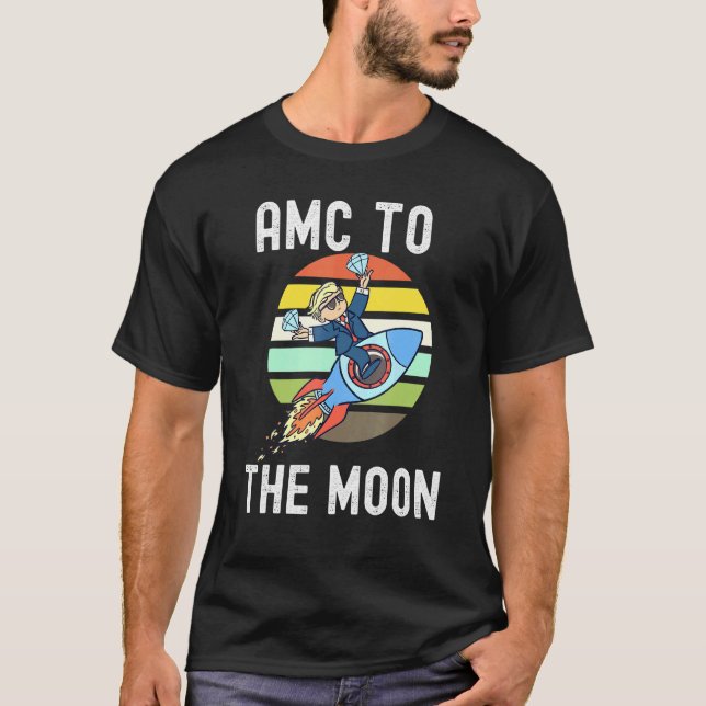 T-shirt Mains De Diamant Amcwallstreetbets Amc Apes Amc À (Devant)