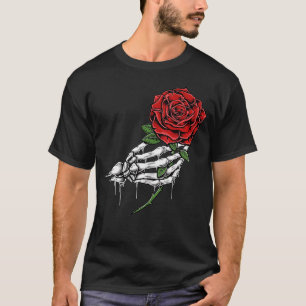 T-shirt Mains De Squelette Tenant Une Seule Tatte De Tête