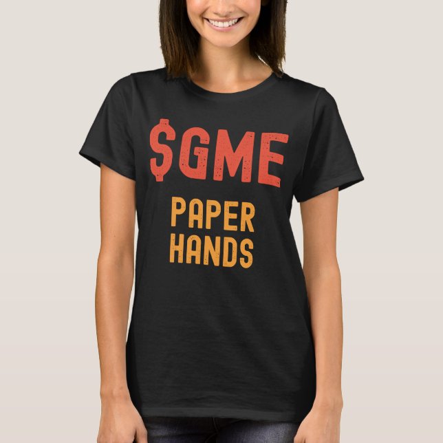 T-SHIRT MAINS EN PAPIER JEU (Devant)