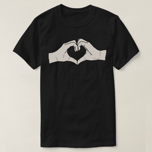 T-shirt Mains Faire Un Coeur Amour Saint Valentin (Design devant)