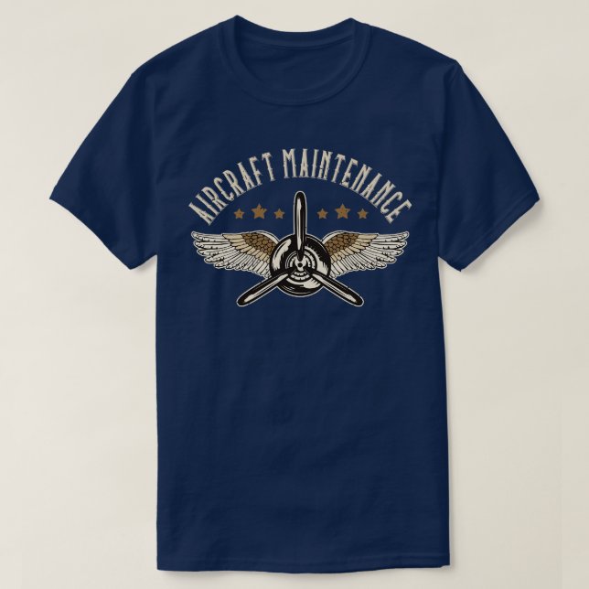 T-shirt Maintenance des aéronefs Avion Mécanique de l'aéro (Design devant)