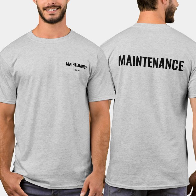 T-shirt Maintenance Staff Shirt Personalized Name (Créateur téléchargé)