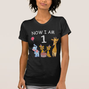 T-shirt Maintenant j'ai 1 an 1er anniversaire au zoo