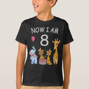 T-shirt Maintenant j'ai 8 ans 8ème anniversaire au zoo