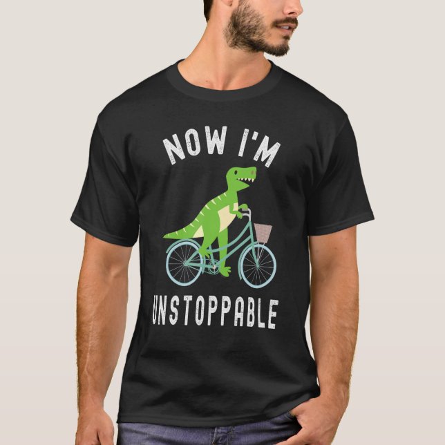 T-shirt Maintenant, je suis Rex Dinosaur Instoppable Cycli (Devant)