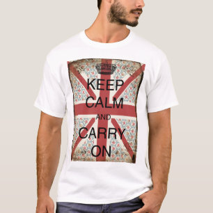 T-shirt Maintenez calme et continuez la douille courte