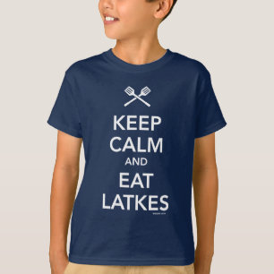T-shirt Maintenez calme et mangez des Latkes