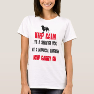 T-shirt Maintenez le calme son un chien de service