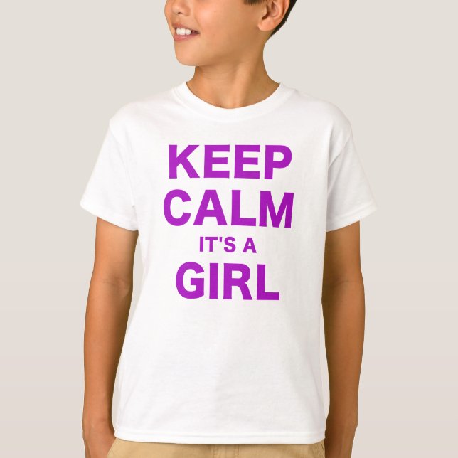 T-shirt Maintenez le calme son une fille (Devant)