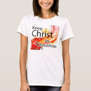 T-shirt Maintenez le Christ dans Noël, remous
