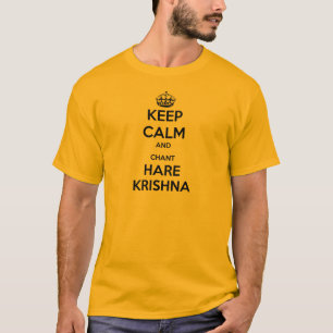 T-shirt Maintenez les lièvres Krishna calmes et de chant