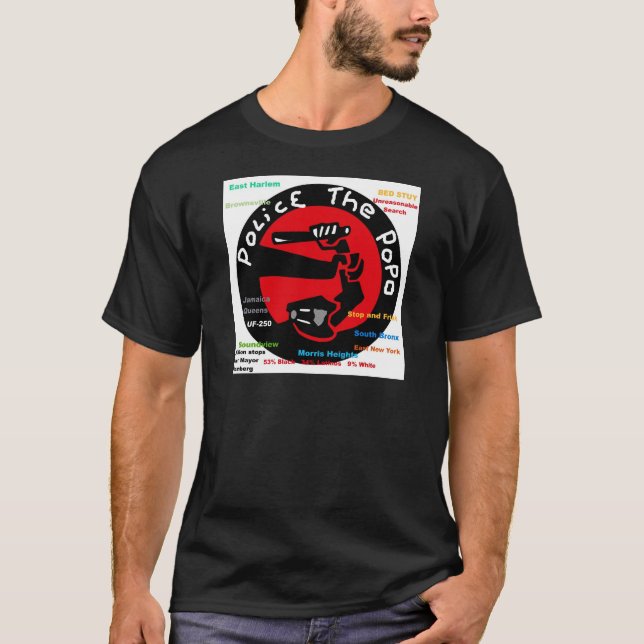T-shirt Maintenez l'ordre l'anti arrêt de PoPo et gambadez (Devant)