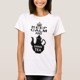 T-shirt Maintenez thé calme et de boissons