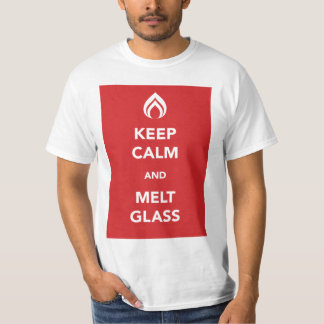 T-shirt Maintenez verre calme et de fonte