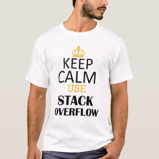 T-shirt maintenir calme utilisation débordement de la pile