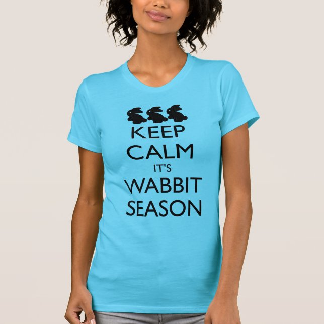 T-shirt MAINTENIR LE CALME C'EST LA SAISON DU lapin WABBIT (Devant)