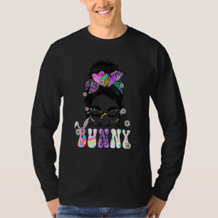 T-shirt Mais Avez-Vous Mort Maman Vie Tie Dye Messy Bun Bu