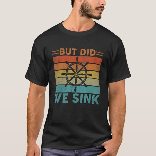 T-shirt Mais Avons-Nous Éclaté Pontoon Drôle Capitaine Vin (Devant)