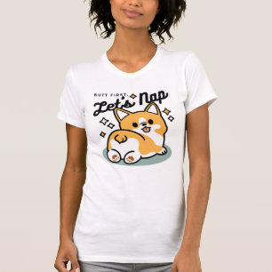 T-shirt Mais d'abord, Nappons - mignon Caricature à bouton