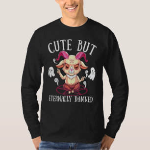 T-shirt Mais Damné Baphomet Gothique Chèvre Sataniste Pent