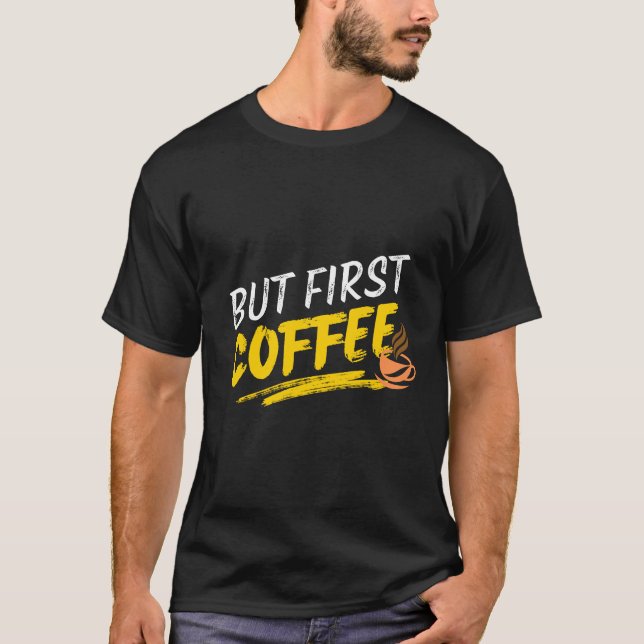 T-shirt Mais Premier café Bold Funni Shirt (Devant)
