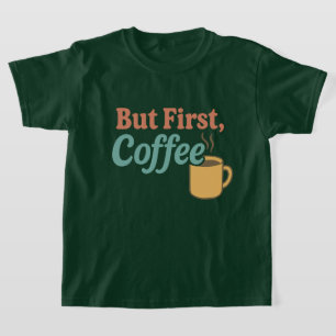 T-shirt Mais Première Conception De Mug De Café Rétro De