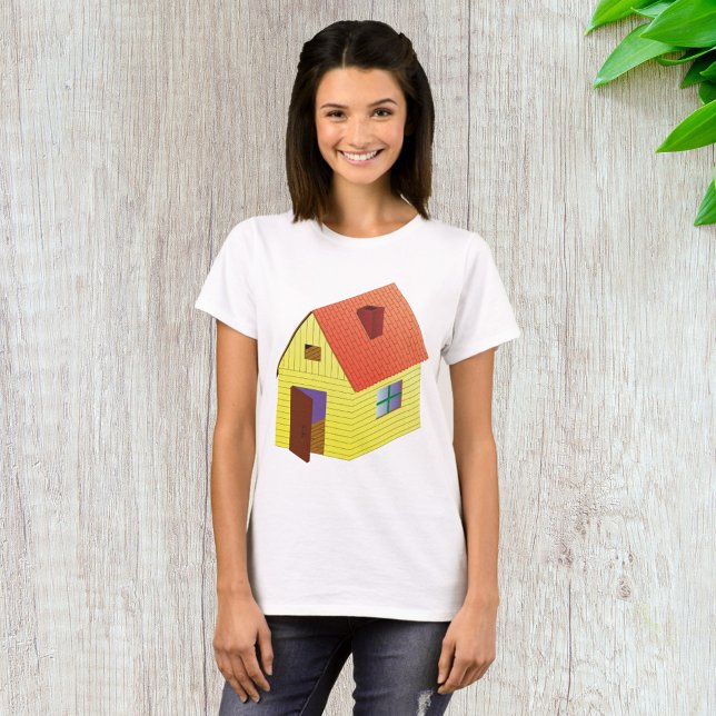 T-shirt Maison à granges jaunes (Créateur téléchargé)