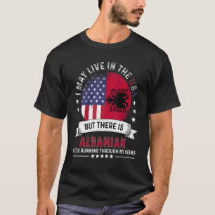 T-shirt Maison Américaine Albanaise En Amérique Patriote A