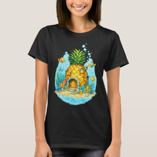 T-shirt Maison Ananas Fantaisie Sous-Marine Poisson Océan