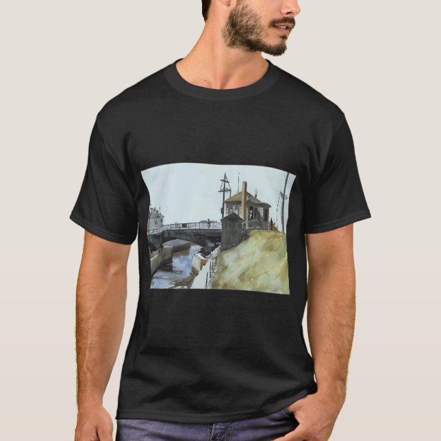 T-shirt maison au bord d'une route Edward Hopper (Devant)