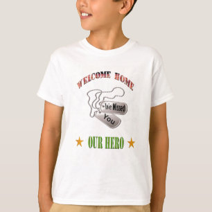 T-shirt Maison bienvenue notre chemise de héros