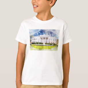 T-shirt Maison Blanche à Washington DC Watercolor