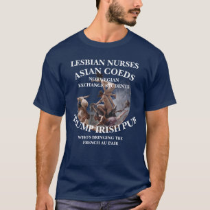 T-SHIRT MAISON BLANCHE ASIATIQUE TUMP CODETS NORVÉGIENNE T