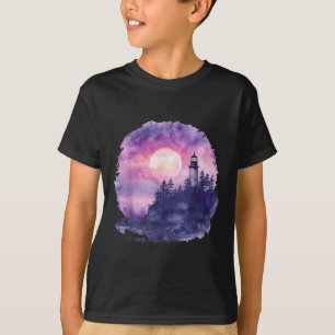 T-shirt Maison de bord de mer phare voile mer plage bateau