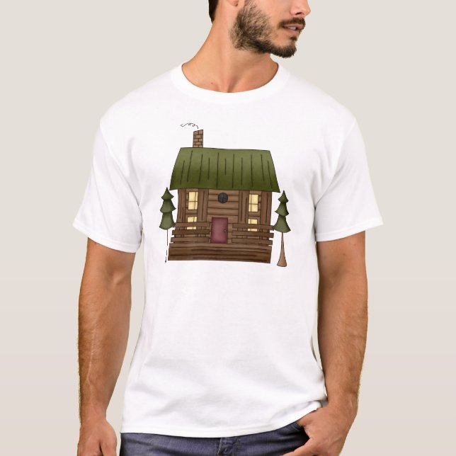 T-shirt Maison de cabine de rondin (Devant)