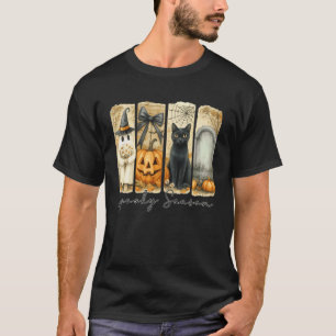 T-shirt Maison de campagne de la saison effrayante Chat fa