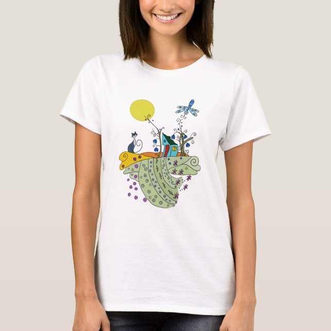 T-shirt Maison de chat (Devant)