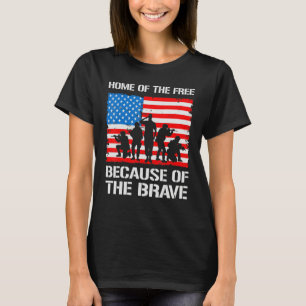 T-shirt Maison De Libre À Cause Du Courageux
