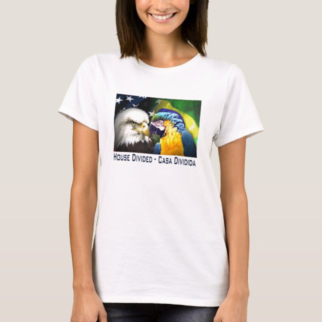 T-shirt Maison d'USA/Brazil divisée (Devant)