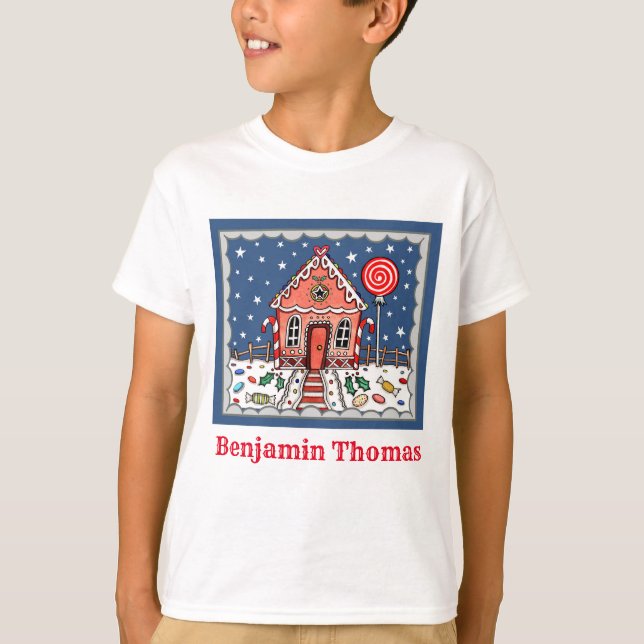 T-shirt maison en pain d'épice de Noël personnalis (Devant)