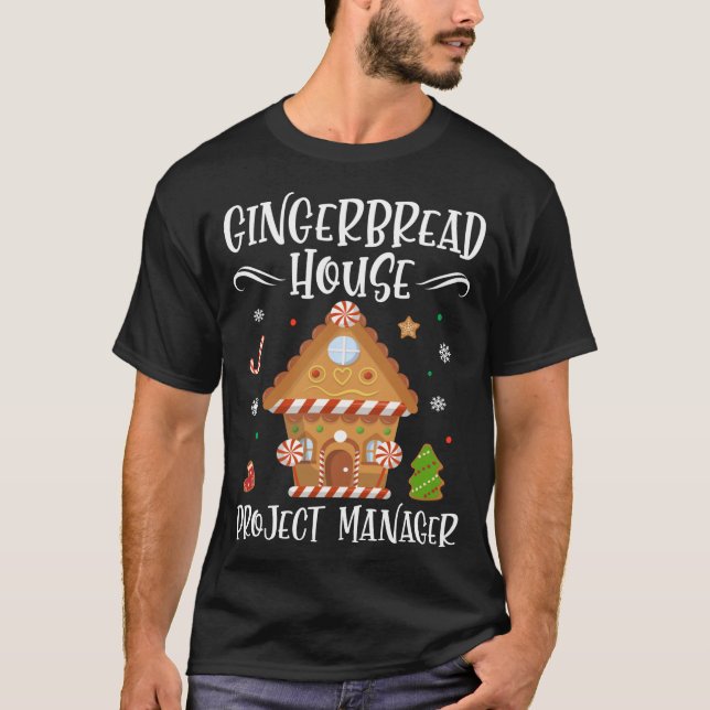 T-shirt Maison en pain d'épices Chef de projet Baking Xmas (Devant)