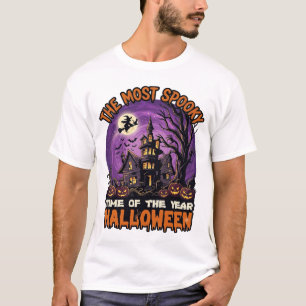 T-shirt Maison hantée de Halloween la plus effrayante Sorc