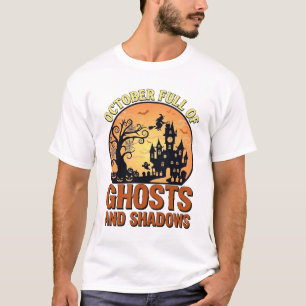 T-shirt Maison Hantée Fantômes Ombres Pleine Octobre Sorci