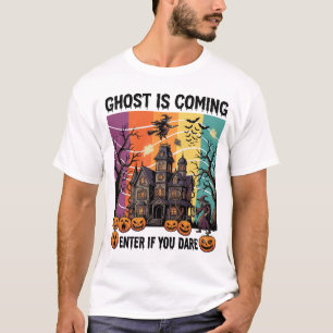 T-shirt Maison Hantée Halloween Fantôme Arrive Pompe à Sor