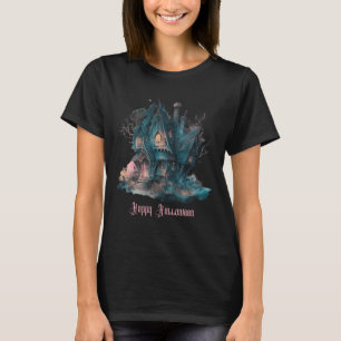 T-shirt Maison Hantée Joyeux Halloween Noir Halloween
