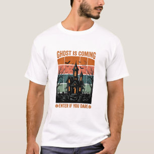 T-shirt Maison Hantée Vintage Ghost Arrive Halloween Dé