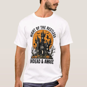 T-shirt Maison Hantée Vintage Morts Inquiets Art Halloween
